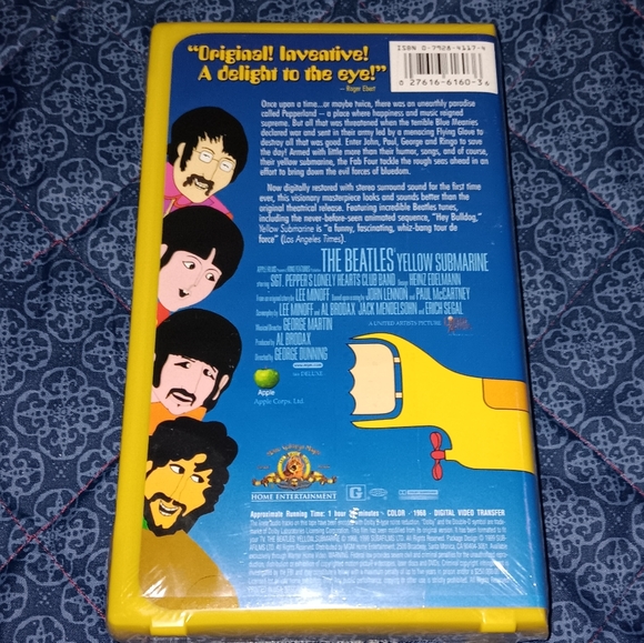 The Beatles Media New The Beatles Yellow Submarine Vhs Animated